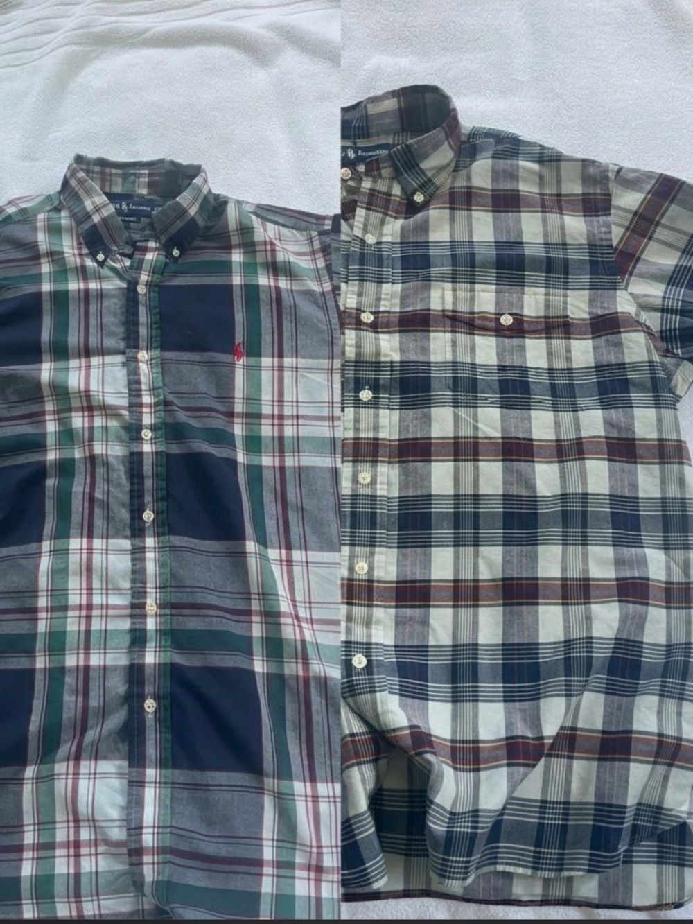 Ralph Lauren Plaid Short Sleeve Shirt Bundle-size Large